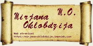 Mirjana Oklobdžija vizit kartica